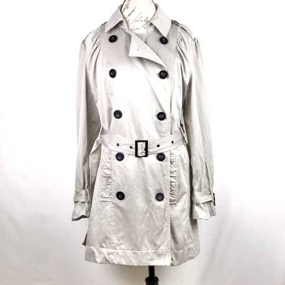 APT. 9 |🧥Ruffled Double-Breasted Buttoned Belted Trench Coat - Picture 2 of 8